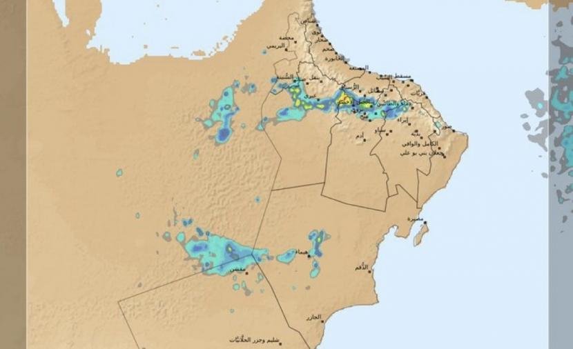 تنبيه بأمطار رعدية ورياح نشطة على جبال الحجر